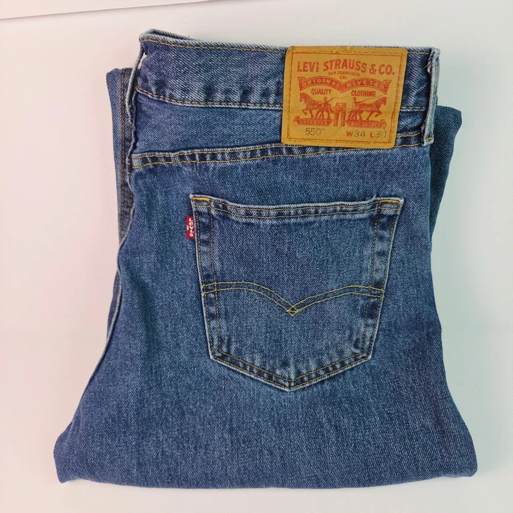 Levis‎ 550 Relaxed Fit Tapered Leg Jeans Mens 34x30 Medium Wash Denim Classic